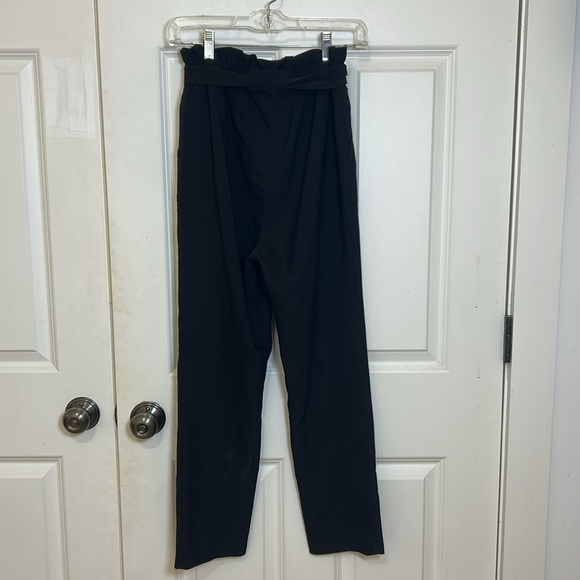 Kate Kasin paper bag pants size small black with belt pockets work inseam 26“ - Picture 4 of 6